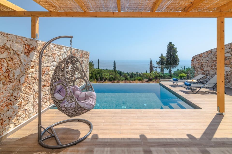 Patio, Day, Natural landscape, Pool view, Swimming pool, sunbed