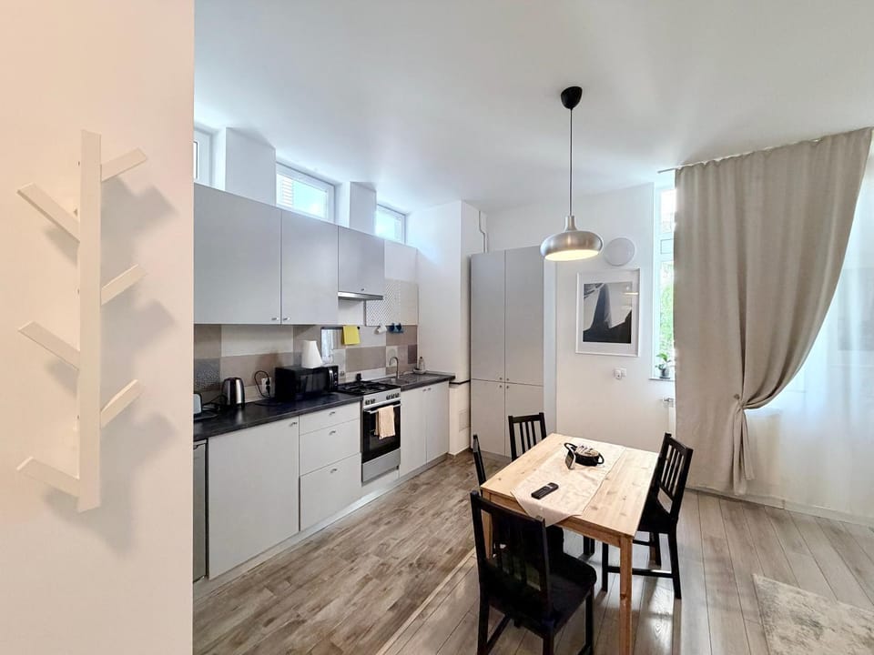 Kitchen or kitchenette, Dining area, stove