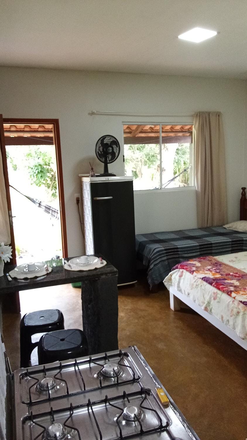 Bed, Kitchen or kitchenette, Living room, Photo of the whole room, Dining area, Bedroom