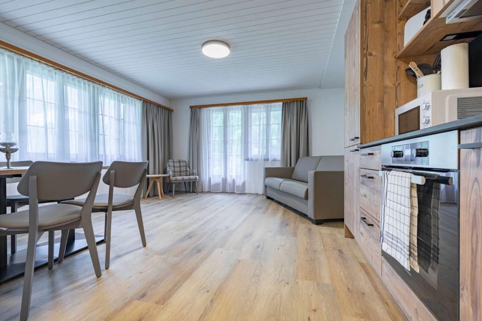 Kitchen or kitchenette, Living room, Seating area, Dining area, dishwasher, stove