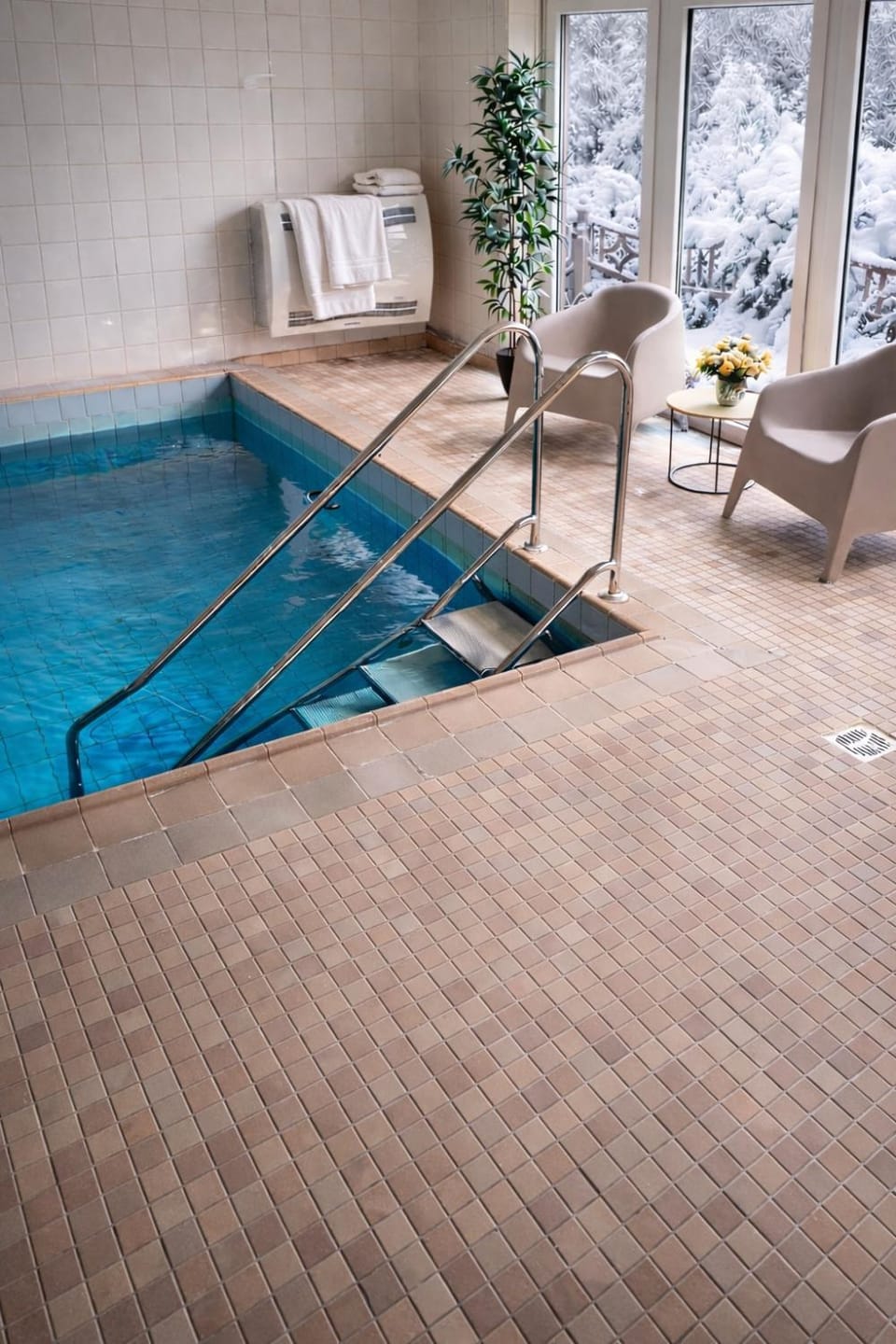 Winter, Pool view, Swimming pool