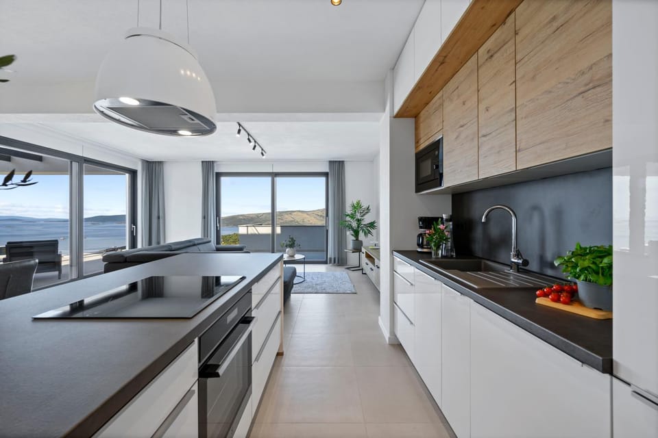 Living room, kitchen