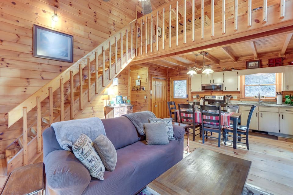 Waterfront Cabin w/ Beautiful River View & Hot Tub Cabin in Ellijay