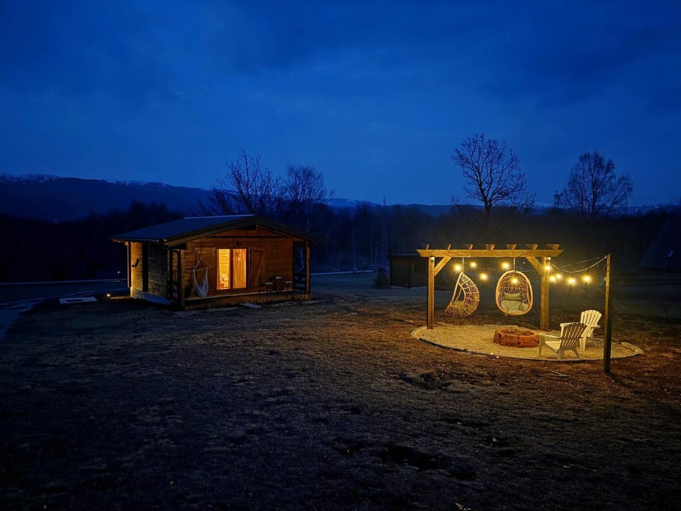 Night, Natural landscape, fireplace
