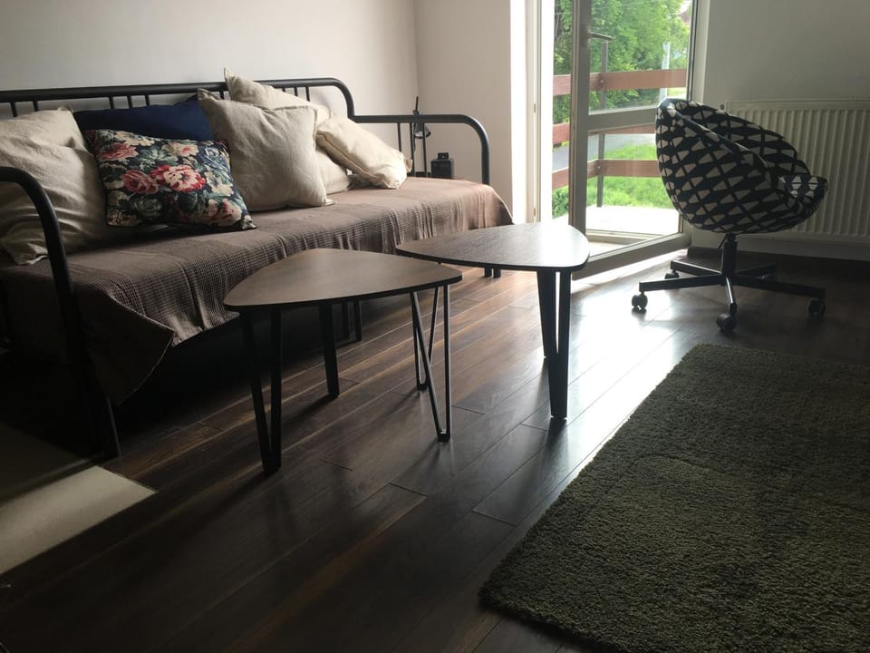 Bed, Living room, Photo of the whole room, Seating area