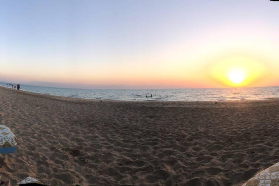 Natural landscape, Beach, Sea view, Sunset