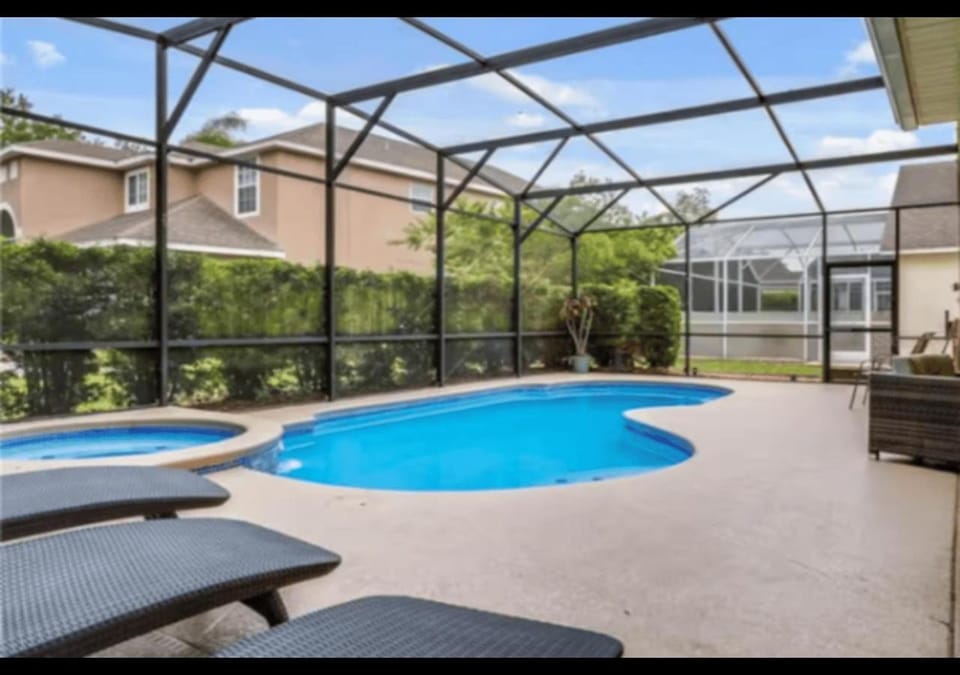 Pool view, sunbed