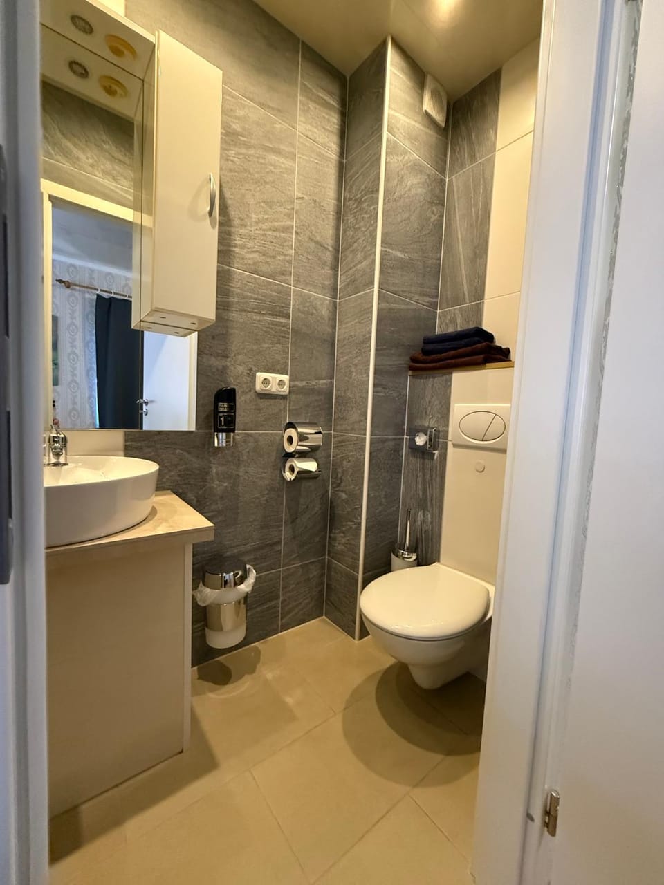 Toilet, Bathroom, towels