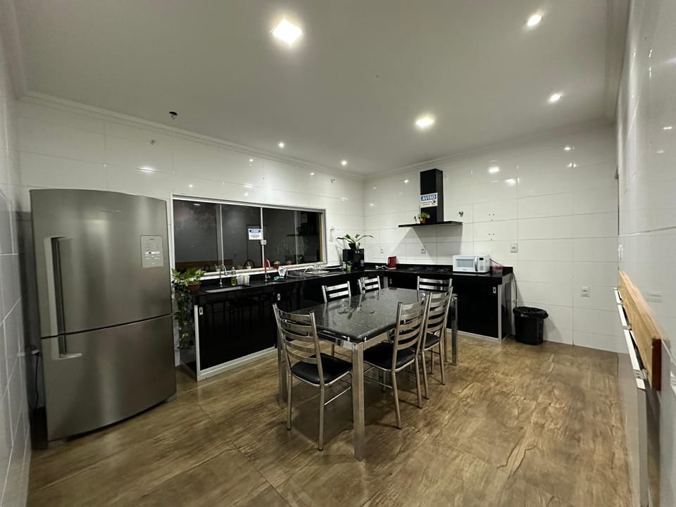 Dining area, stove, kitchen