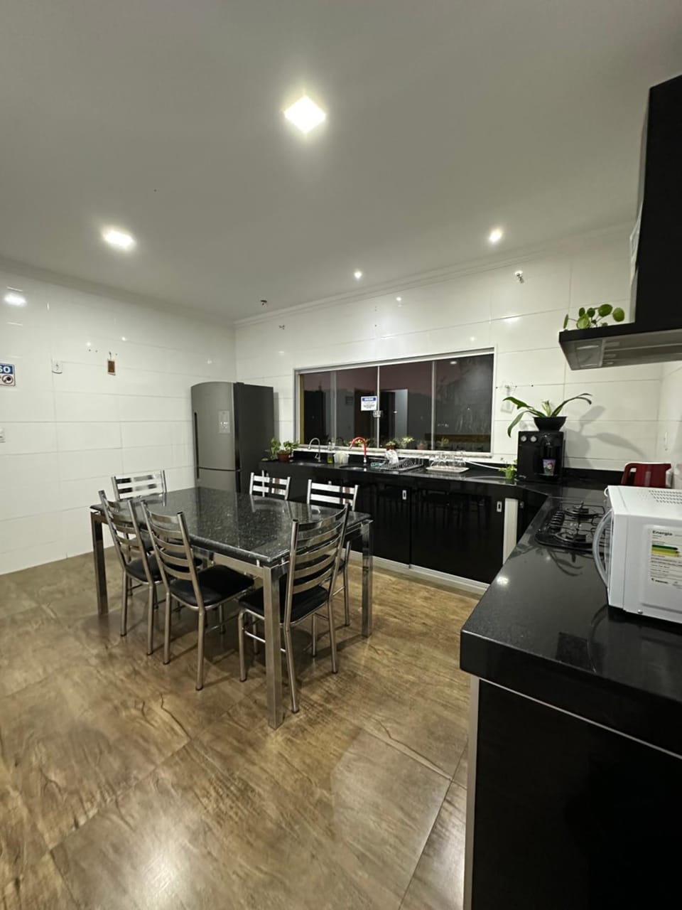 Dining area, stove, kitchen