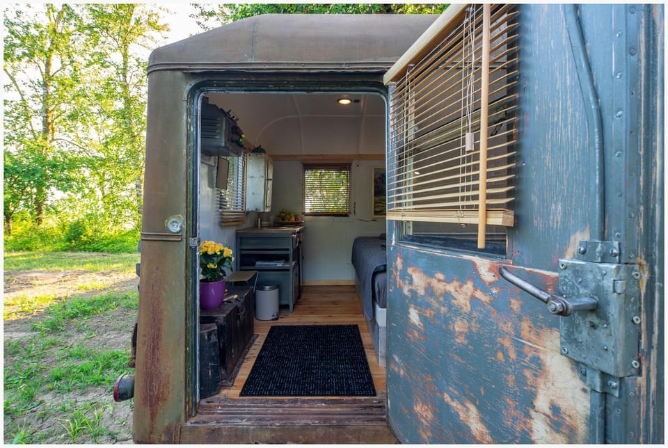 Romantic stay in apple tree park - Vintage Gaz-63 Campground/ 
RV Resort in Latvia