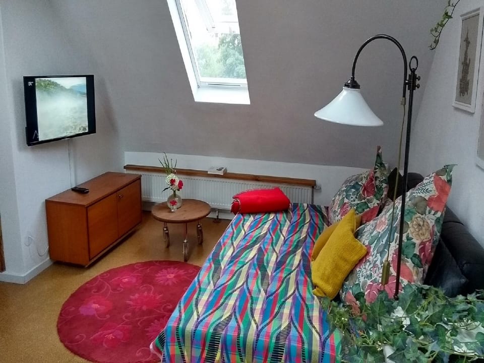 Bed, TV and multimedia, Evening entertainment, Bedroom