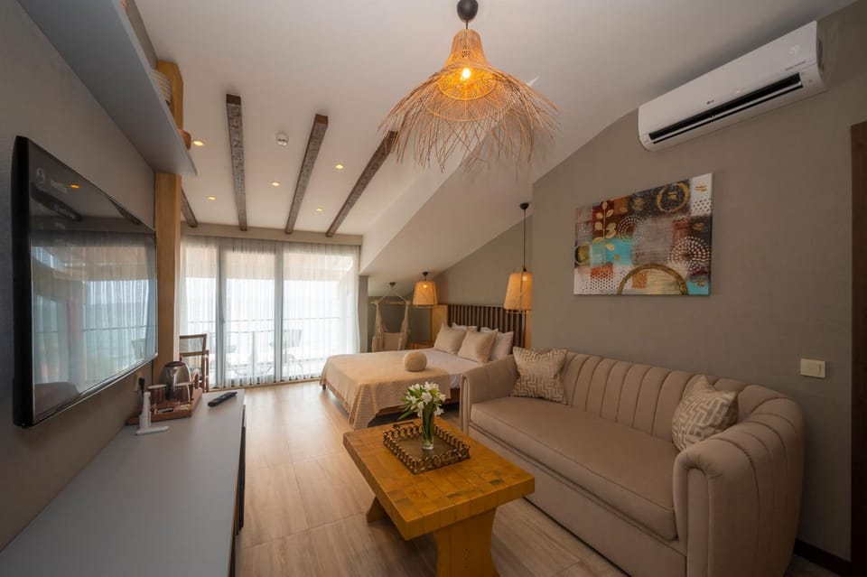 Bed, TV and multimedia, Photo of the whole room, Seating area, air conditioner