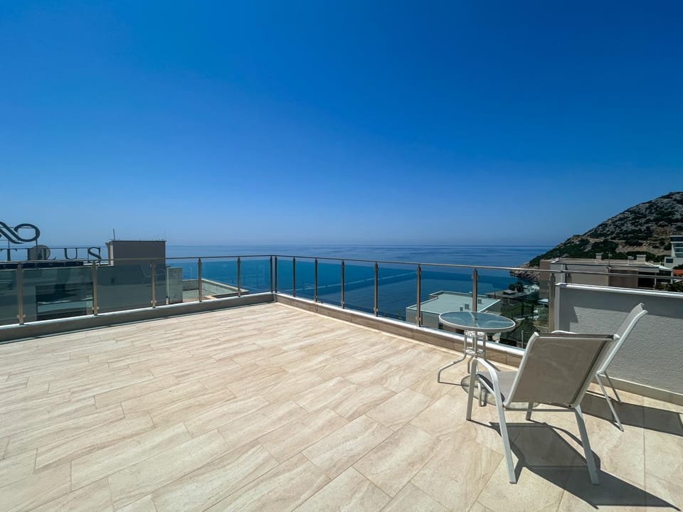 Patio, Day, Balcony/Terrace, Sea view