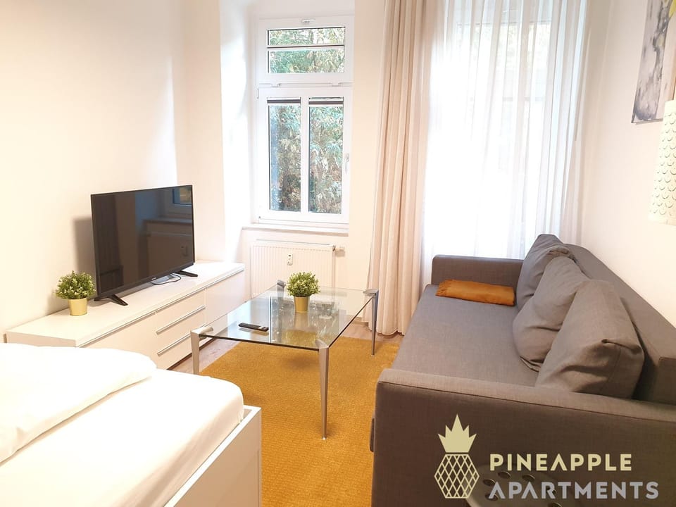 Bed, TV and multimedia, Living room, Photo of the whole room, Seating area, Bedroom