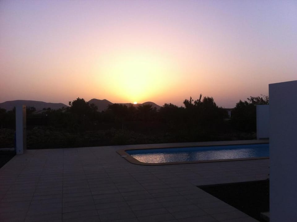 Swimming pool, Sunset