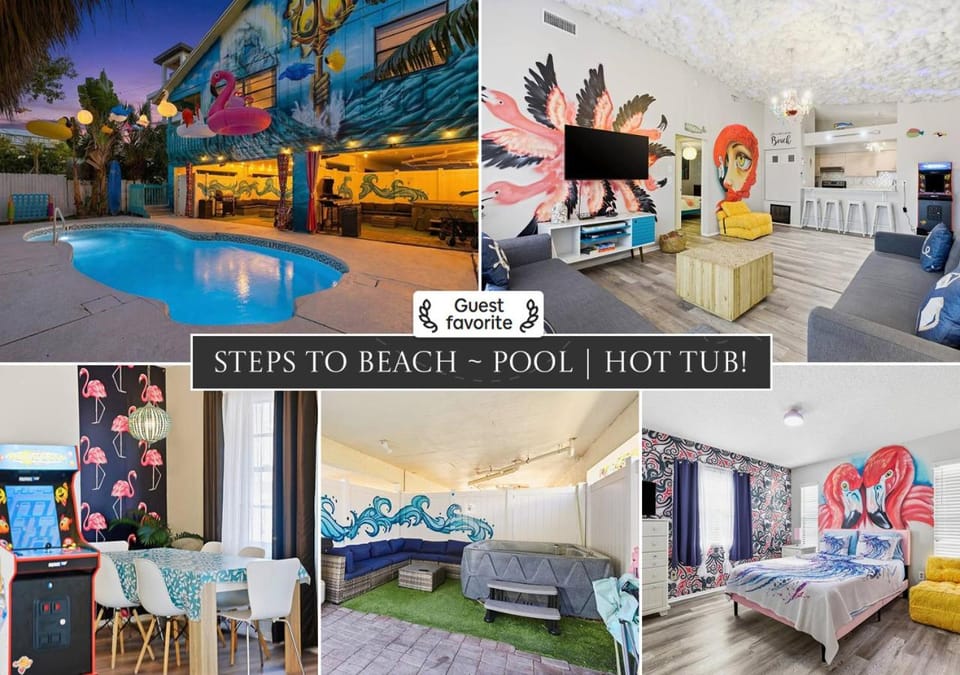 Communal lounge/ TV room, Hot Tub, Living room, Seating area, Dining area, Bedroom, Pool view, Swimming pool