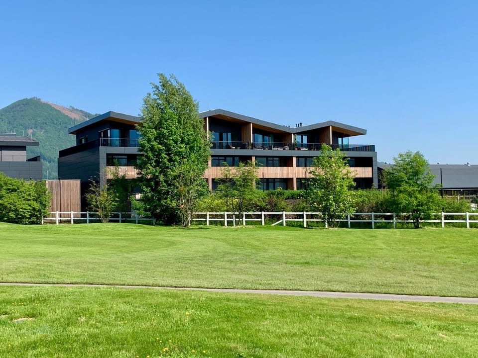 Property building, Natural landscape, Garden, Mountain view