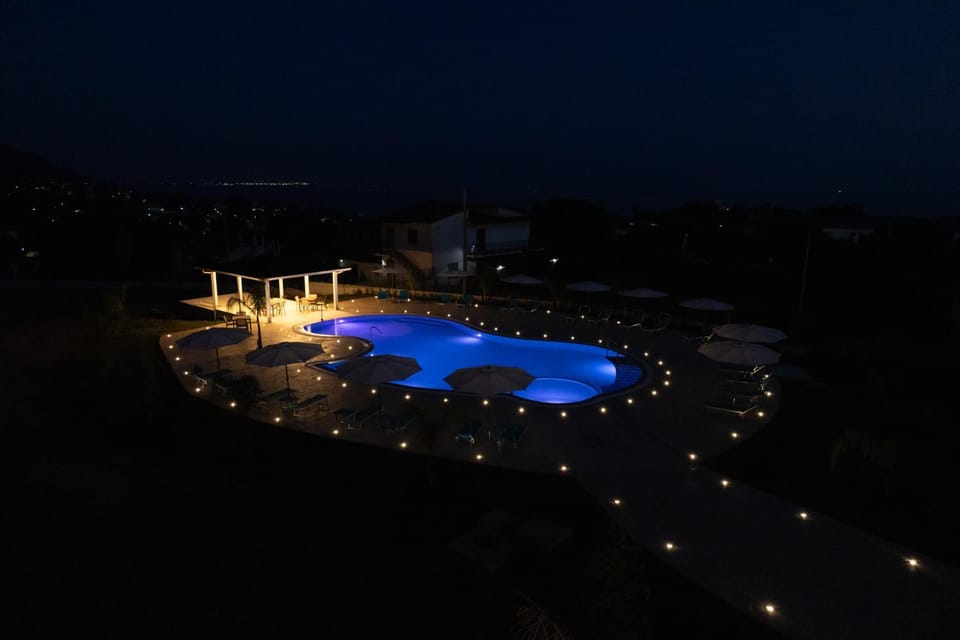 Night, Natural landscape, Pool view, Swimming pool