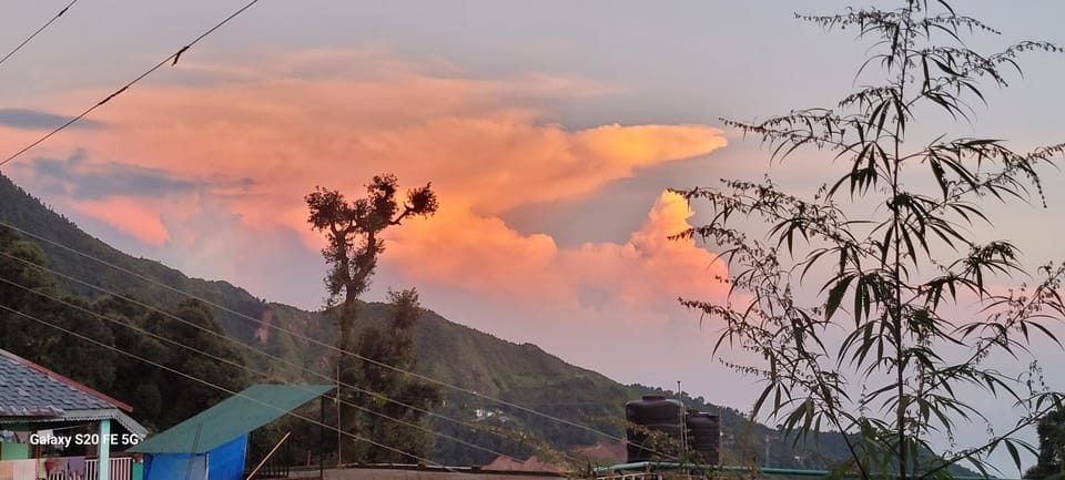 Natural landscape, Mountain view, Sunset