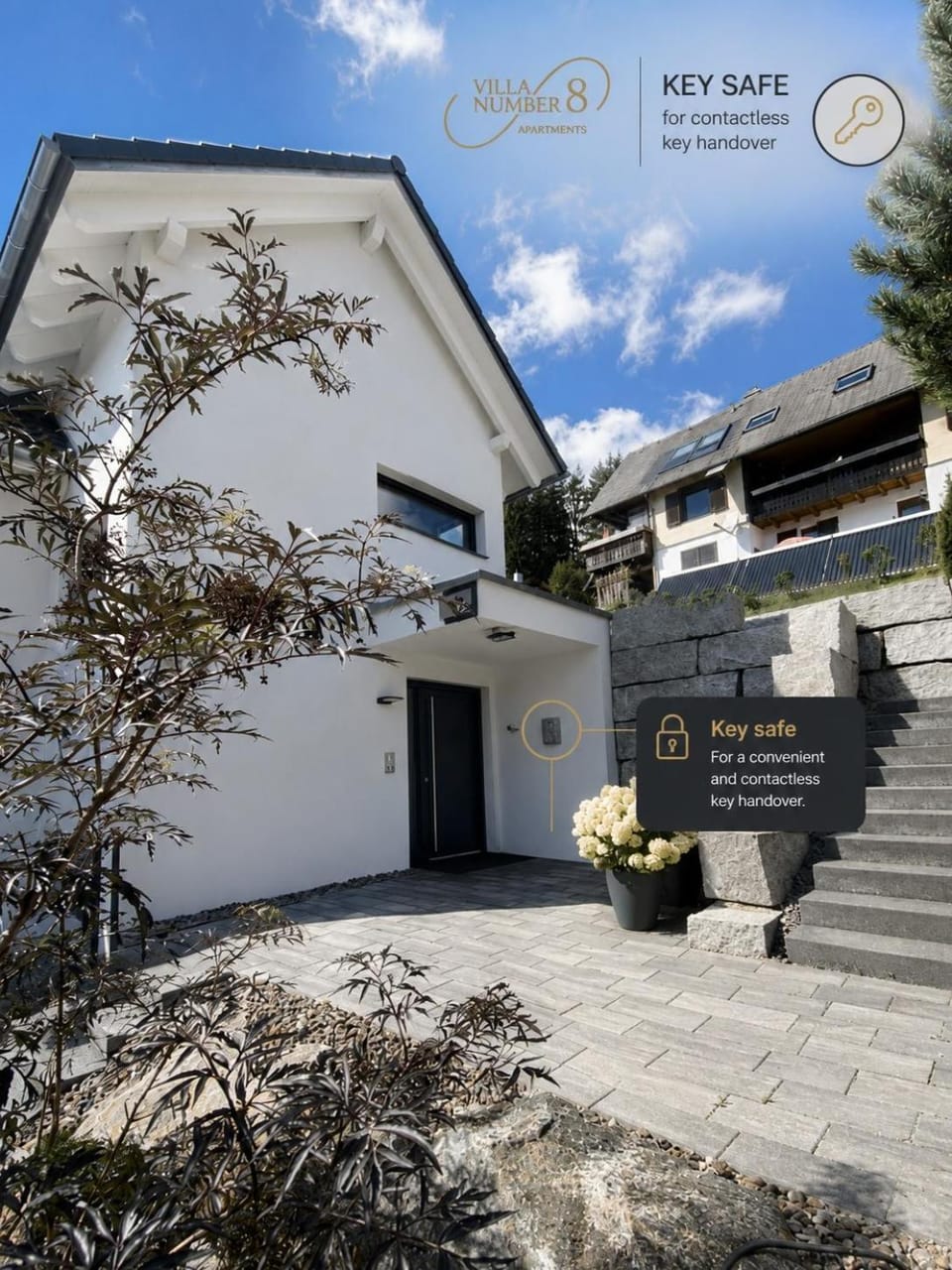 Property building, Facade/entrance, Area and facilities, safe