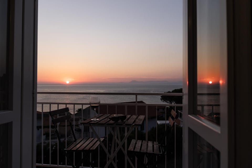 View (from property/room), Balcony/Terrace, Sea view, Sunset