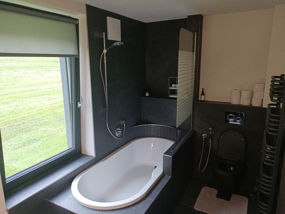 Shower, Bathroom, Garden view, Bath
