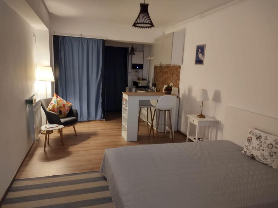 Bed, TV and multimedia, Living room, Photo of the whole room, Seating area, Dining area, Bedroom