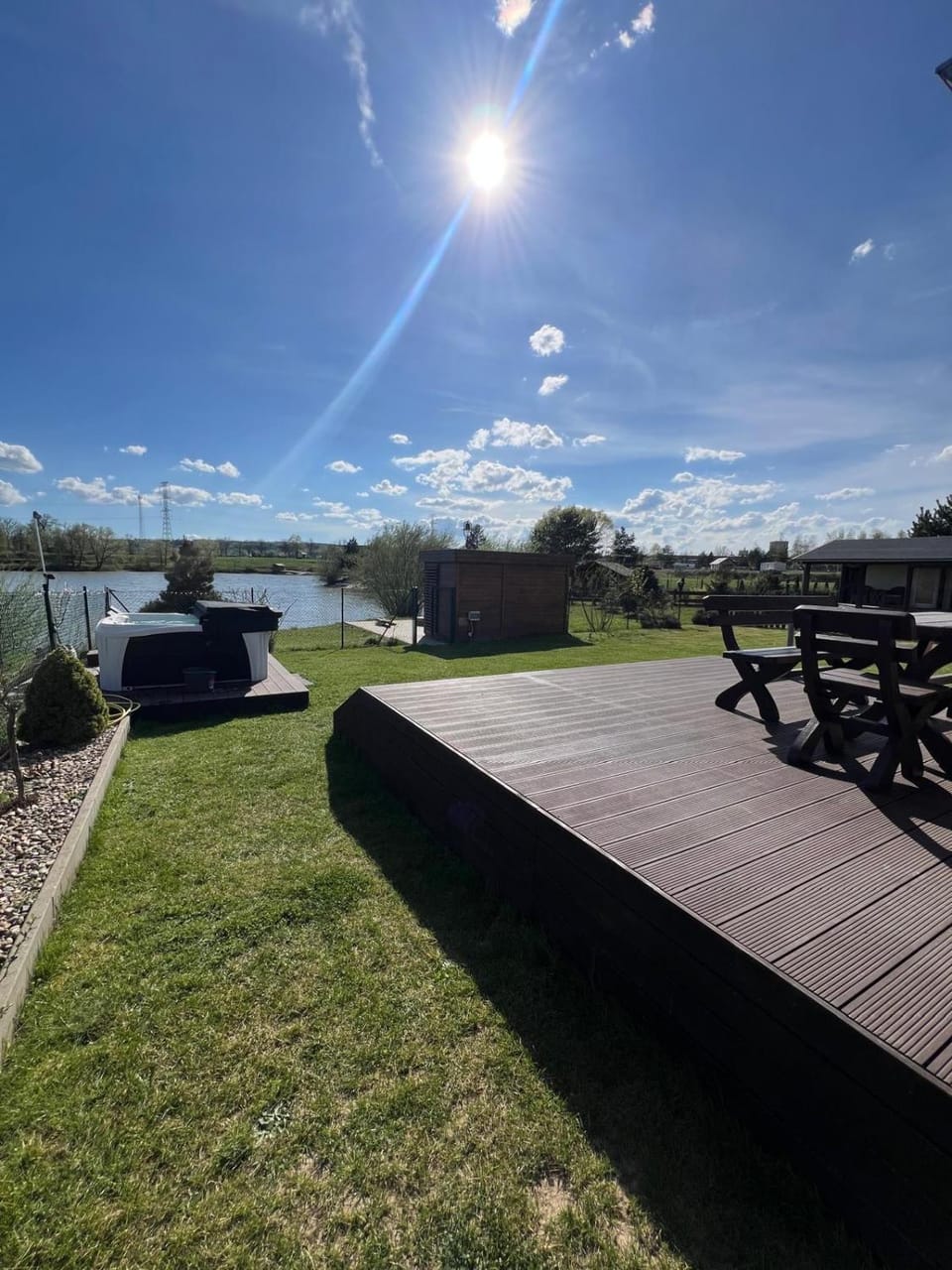 Day, Garden, Garden view, Lake view