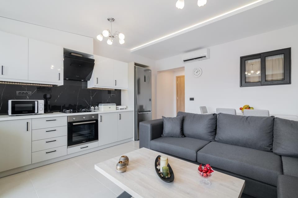 Kitchen or kitchenette, Living room, Seating area, Dining area, minibar, pet friendly, stove, toaster