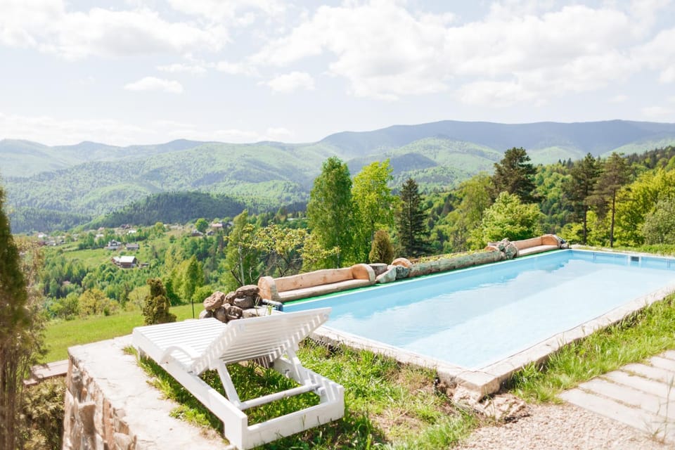 Summer, Mountain view, Swimming pool
