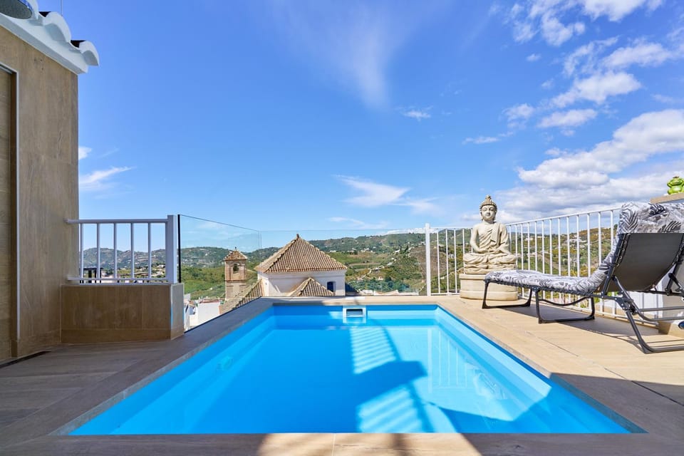 Property building, Living room, Swimming pool