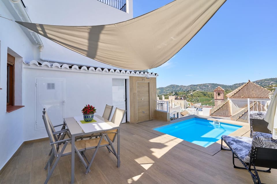 Property building, Living room, Swimming pool