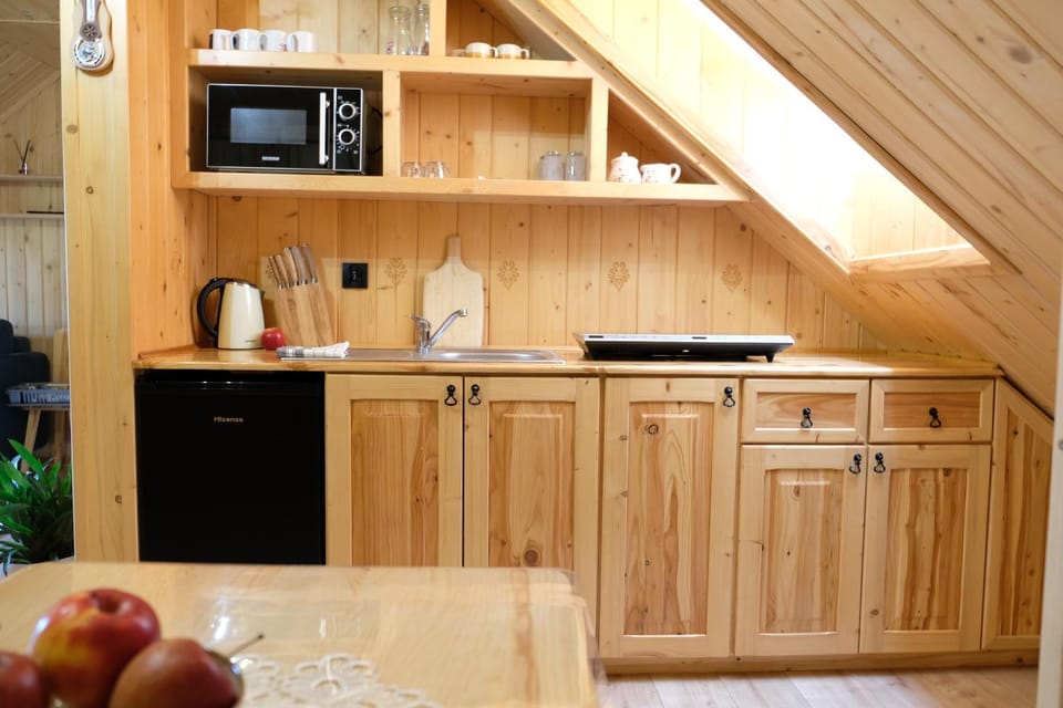 Kitchen or kitchenette, Dining area, microwave, stove, kitchen