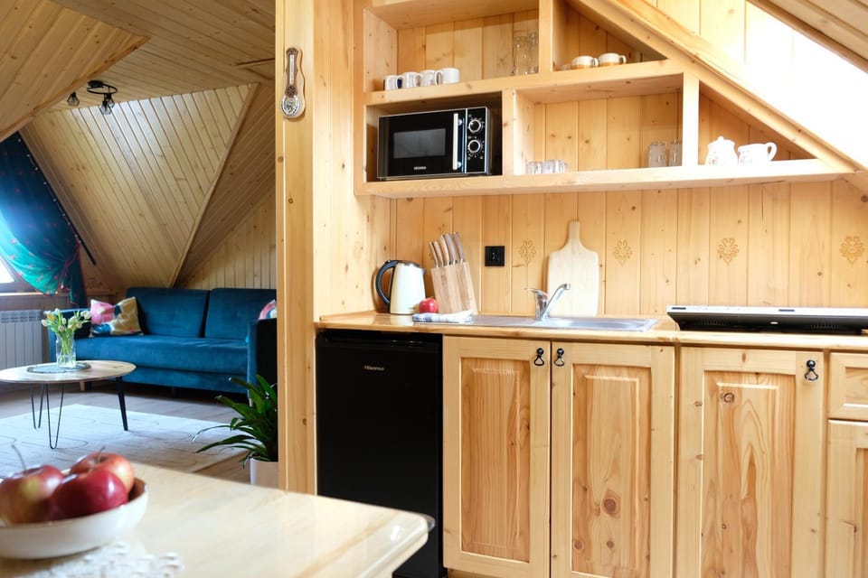 Kitchen or kitchenette, microwave, stove, kitchen