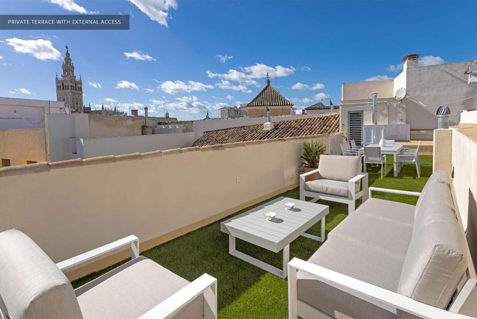 Property building, Day, View (from property/room), Balcony/Terrace, Living room