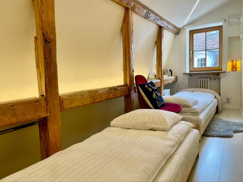 Bed, Living room, Photo of the whole room, Seating area, Bedroom