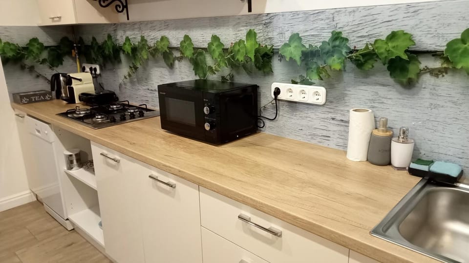 Kitchen or kitchenette, minibar