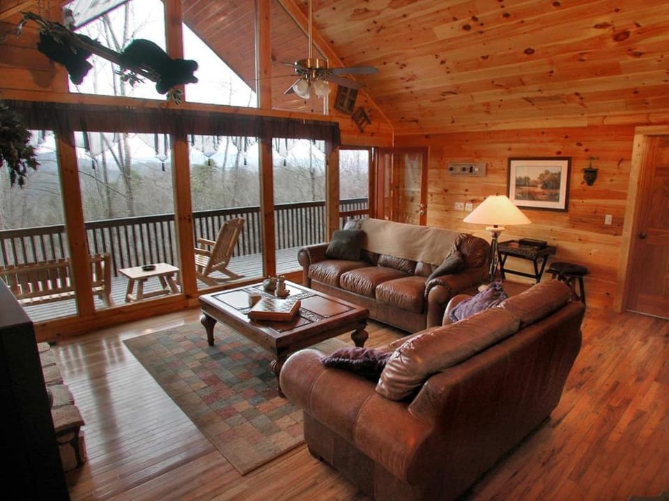 2BR cabin with hot tub, fireplace, mountain views, and WiFi. + free railroad and rafting passes Cabin in North Carolina