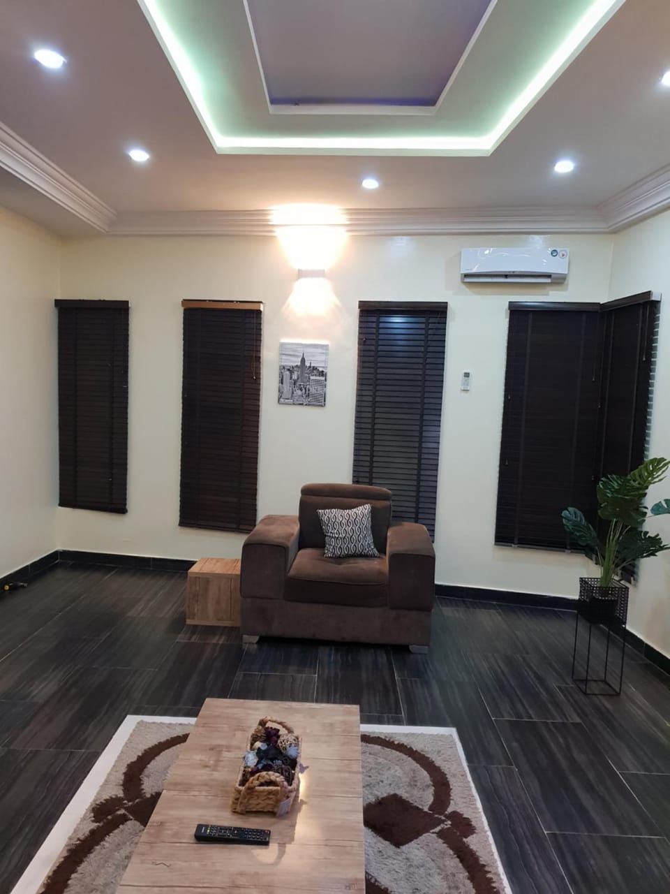 Living room, Lobby or reception, Seating area, air conditioner