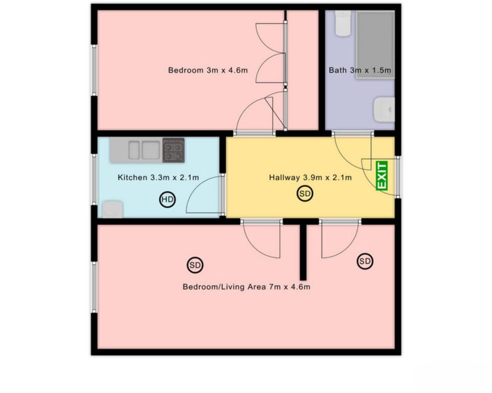 Floor plan, Text overlay