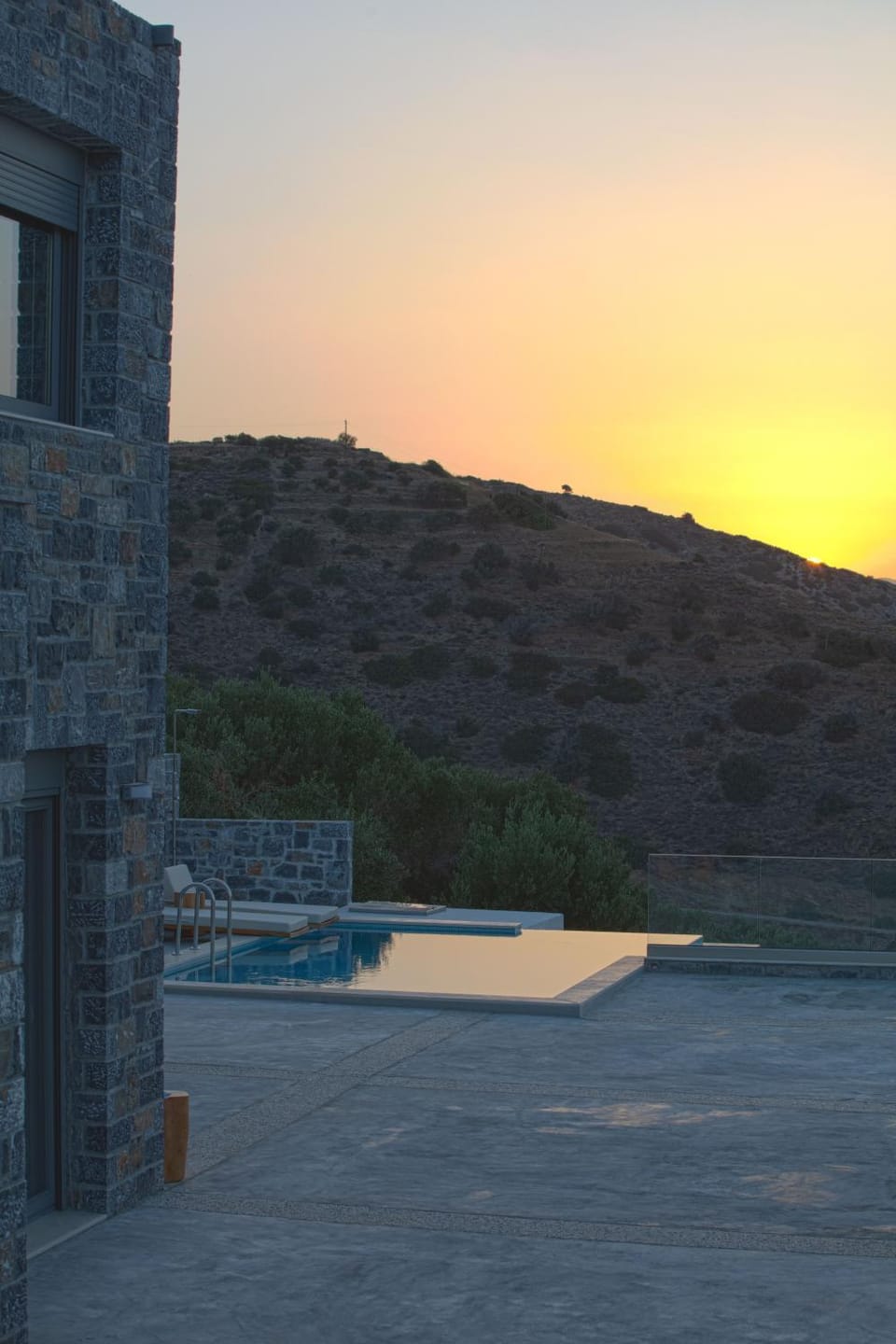 Swimming pool, Sunset