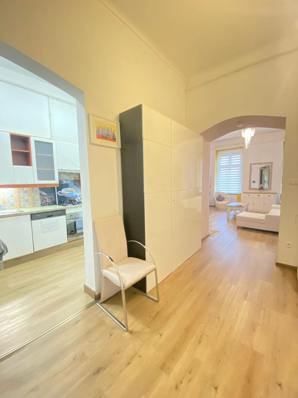 Living room, kitchen