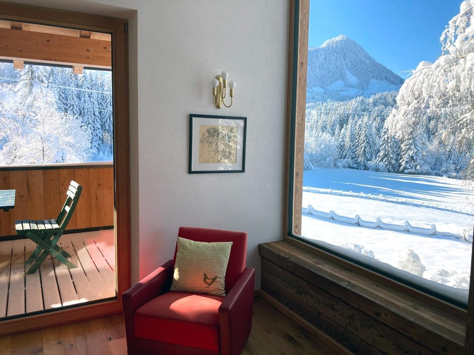 Winter, View (from property/room), Balcony/Terrace, Living room