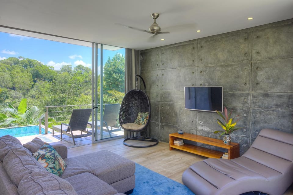 Living room, Seating area, Garden view, Pool view, Swimming pool, sunbed
