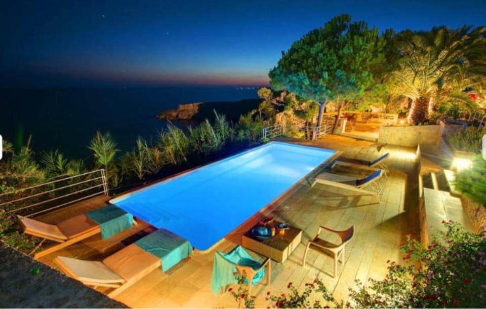 Pool view, Swimming pool, Sunset