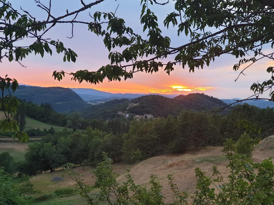 Mountain view, Sunset