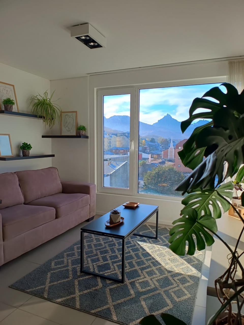 Natural landscape, Living room, Seating area, Dining area, Mountain view