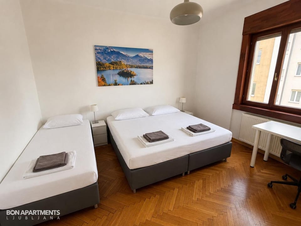 Huge BBQ Garden 2, Spacious Flat, AC, Free Parking 2 Apartment in Ljubljana