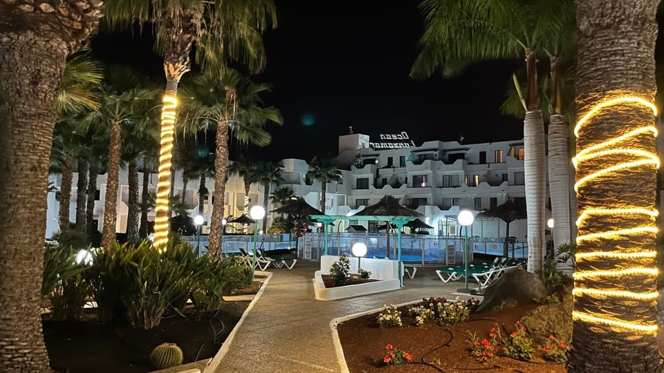 Night, Garden, Garden view, Pool view, Swimming pool